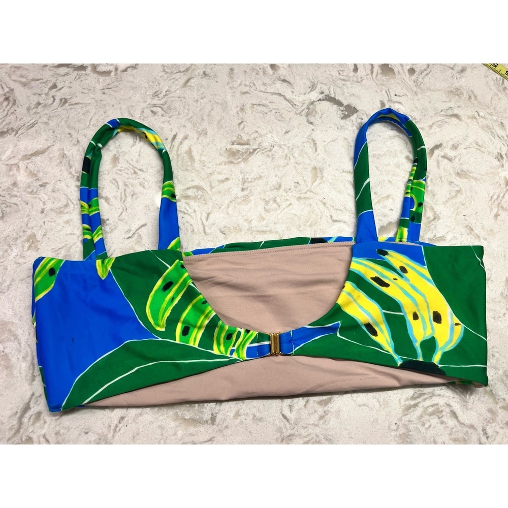 Farm Rio Banana Leaves Bikini Top Tropical Size XL Sample - Picture 2 of 6